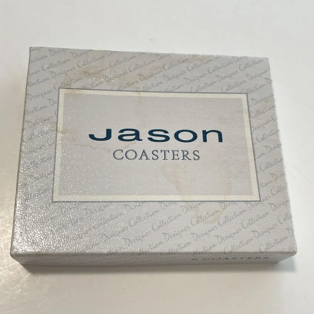 Vintage Jason Drink Coasters Flower Box Cork Backed Rectangle Set 6‎ New Zealand